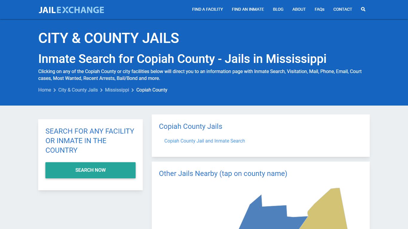 Inmate Search for Copiah County | Jails in Mississippi - Jail Exchange